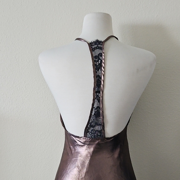 Free People Sunset Shimmer Bronze Backless Dress - Picture 6 of 12